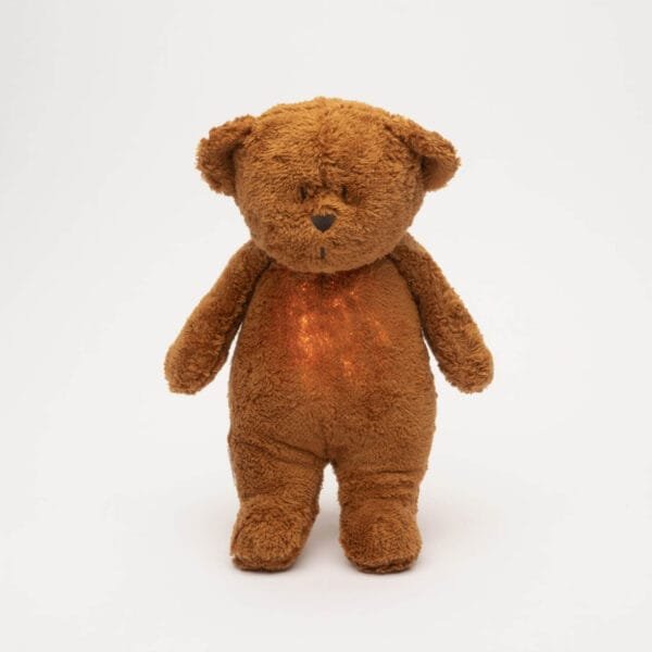 Ведмедик cпіваючий з нічником Moonie caramel