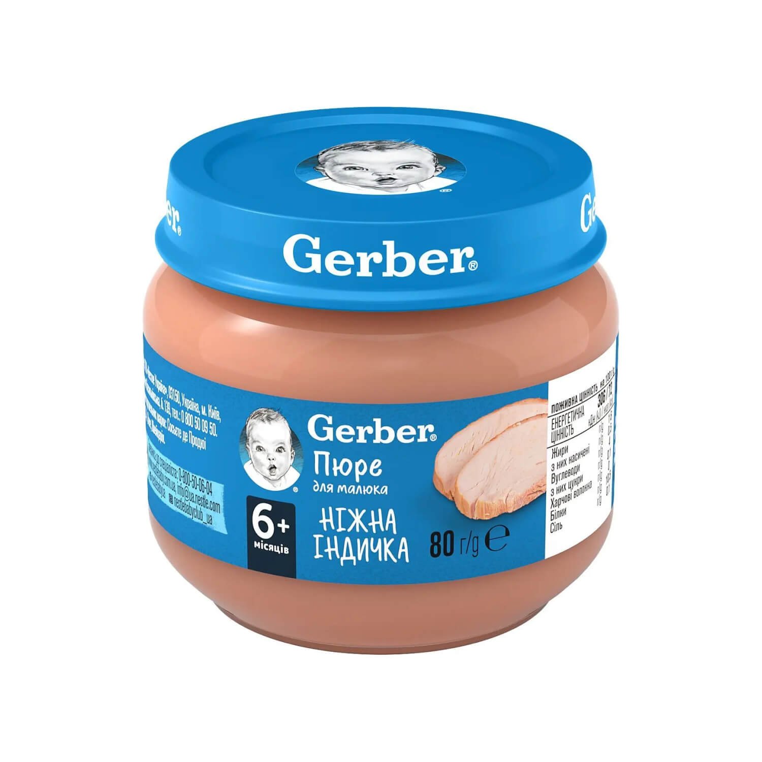 Пюре Gerber ніжна індичка скло