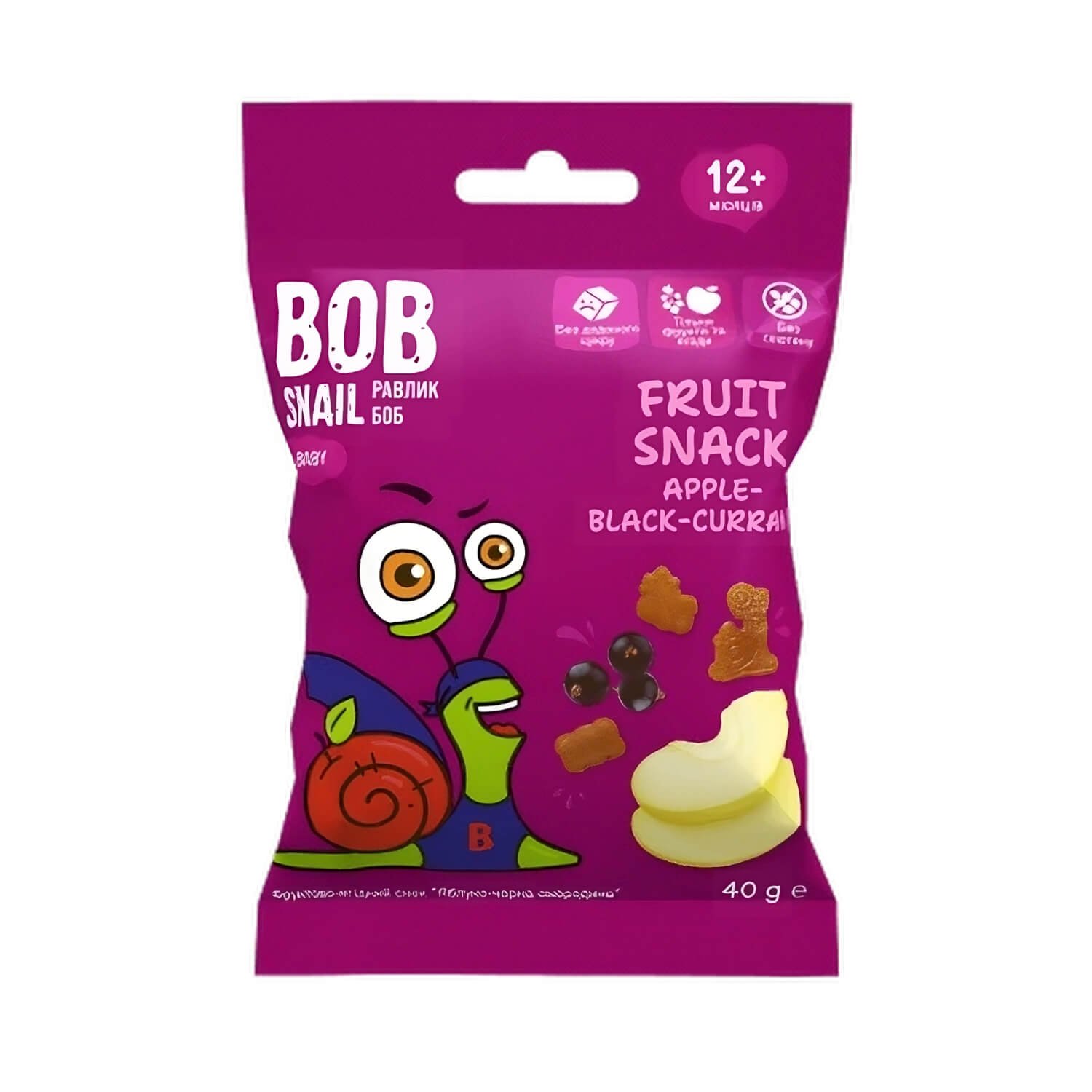 Снеки Bob snail чорна смородина 40 гр.