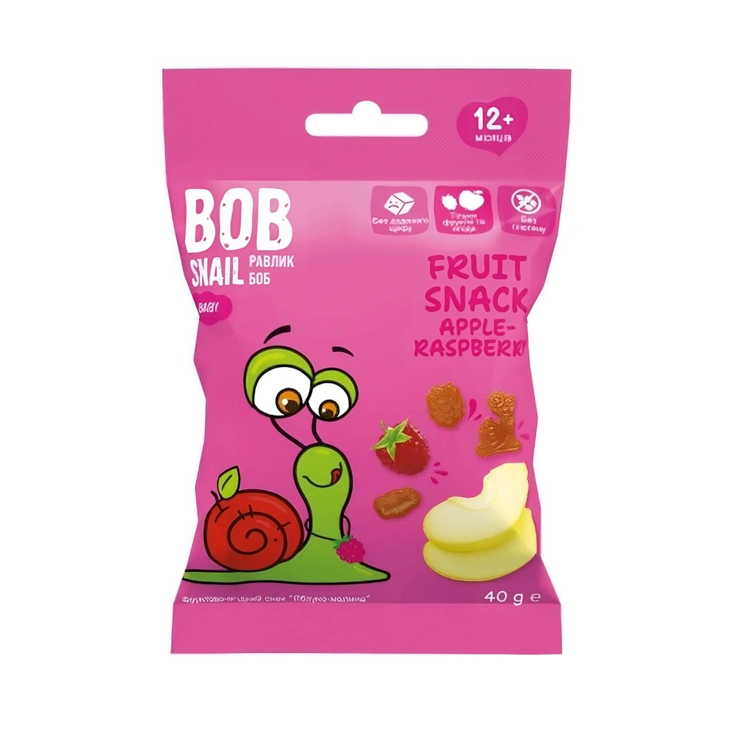Снеки Bob snail яблуко-малина 40 гр.