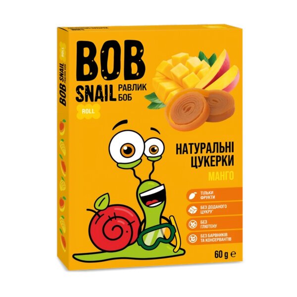 Цукерки манго 60 гр. Bob Snail