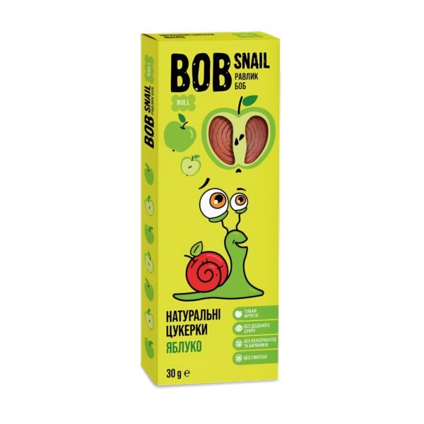 Цукерки яблуко 30 гр. Bob Snail