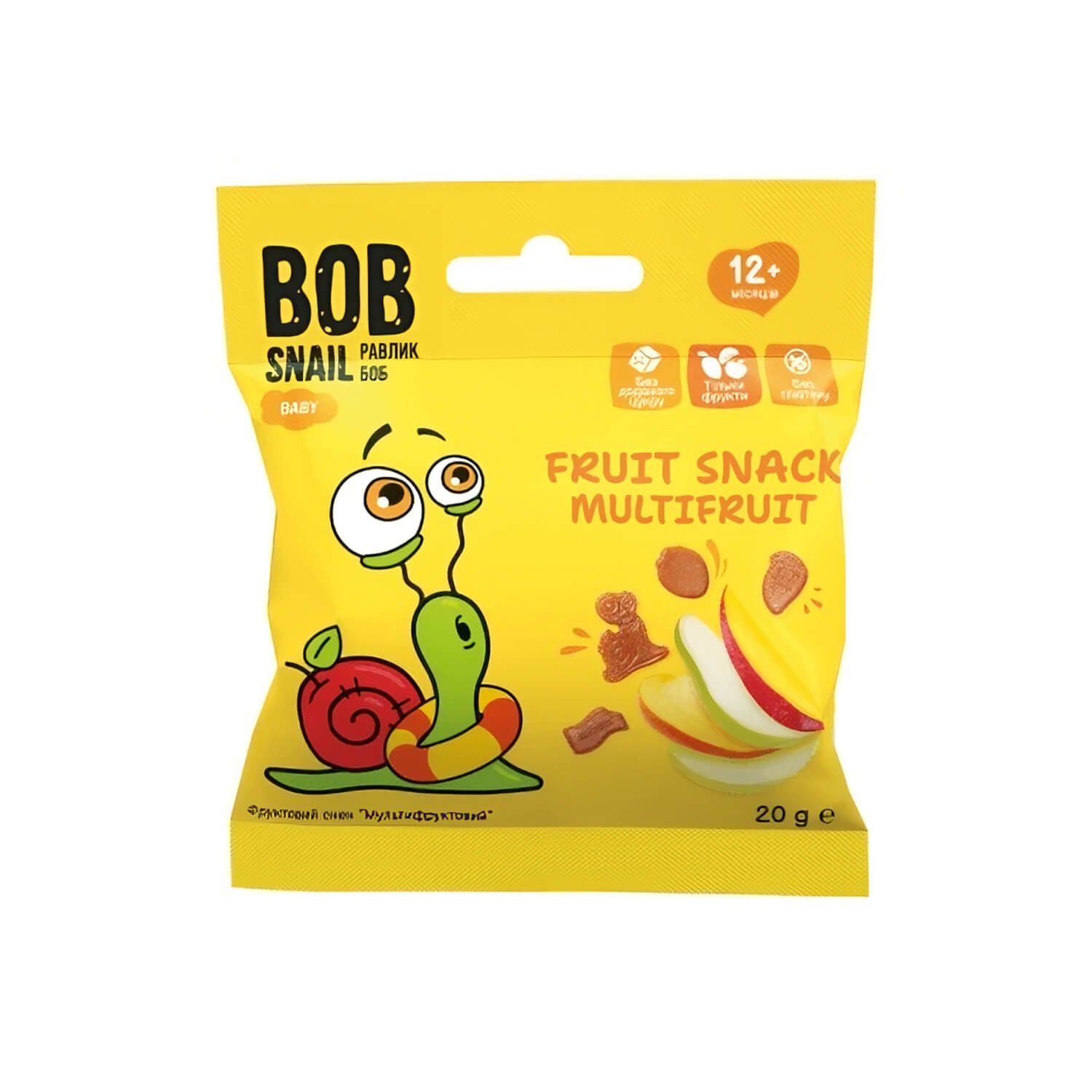 Снеки Bob snail мультифрукт 20 гр.