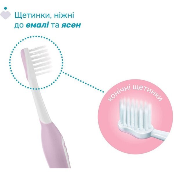 Зубна щітка Chicco 6-36 міс. пудрова