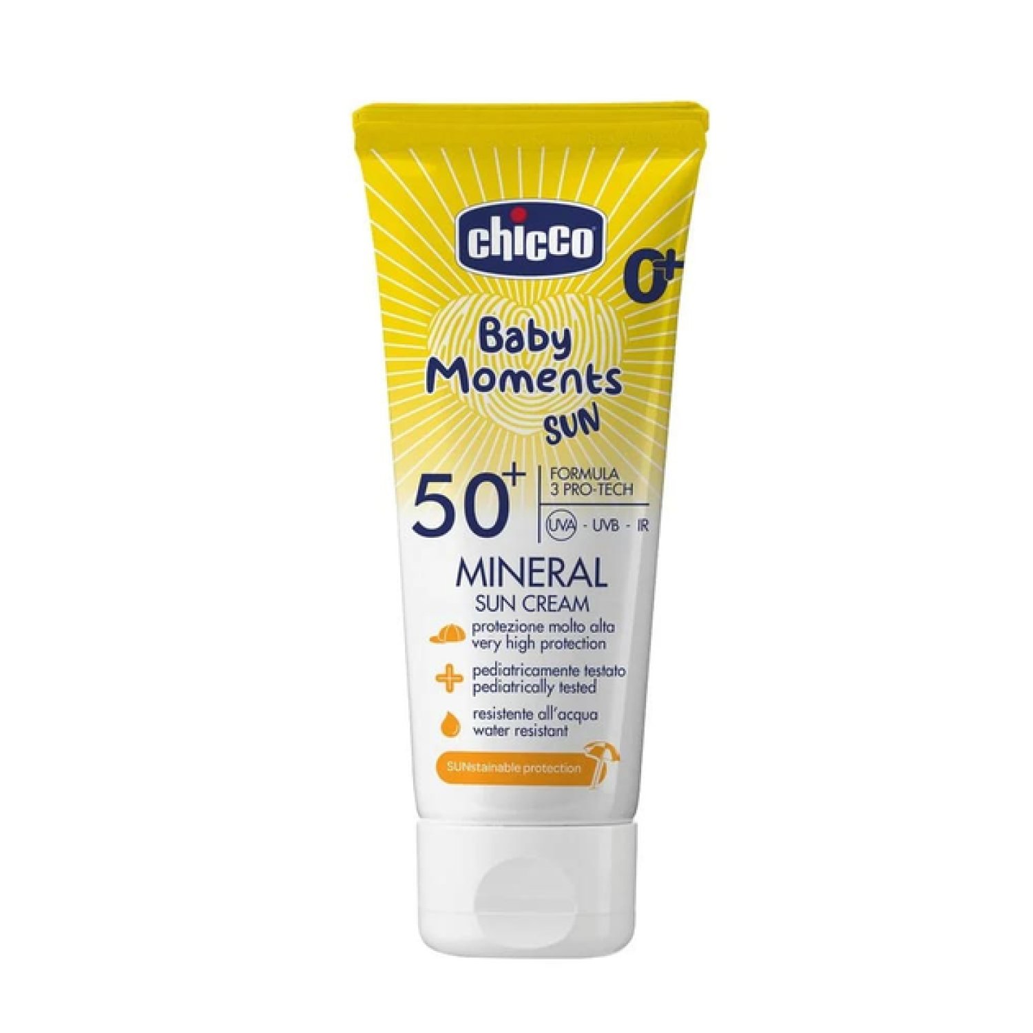 Крем сонцезахисний мінеральний 50 SPF, 75 мл Chicco