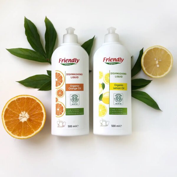 Органічний засіб для миття посуди Friendly Organic 1000 мл. апельсин