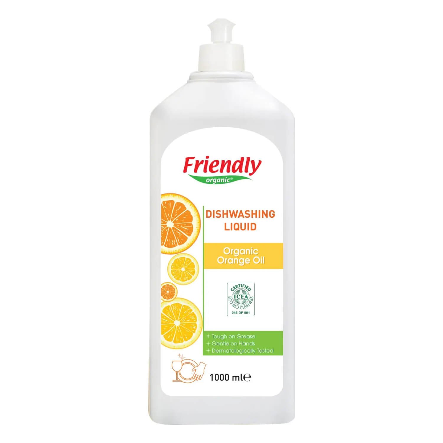 Органічний засіб для миття посуди Friendly Organic 1000 мл. апельсин