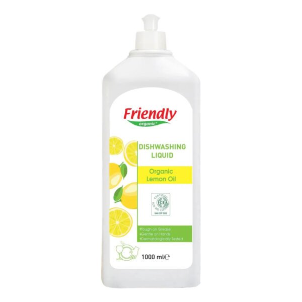 Органічний засіб для миття посуди Friendly Organic 1000 мл. лимон