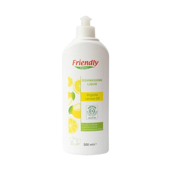 Органічний засіб для миття посуди Friendly Organic 500 мл. лимон