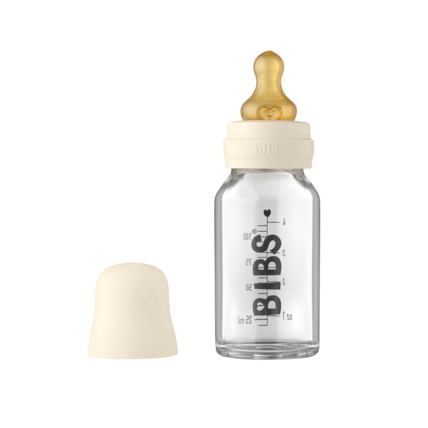 Пляшечка Bibs скло 110 мл. ivory
