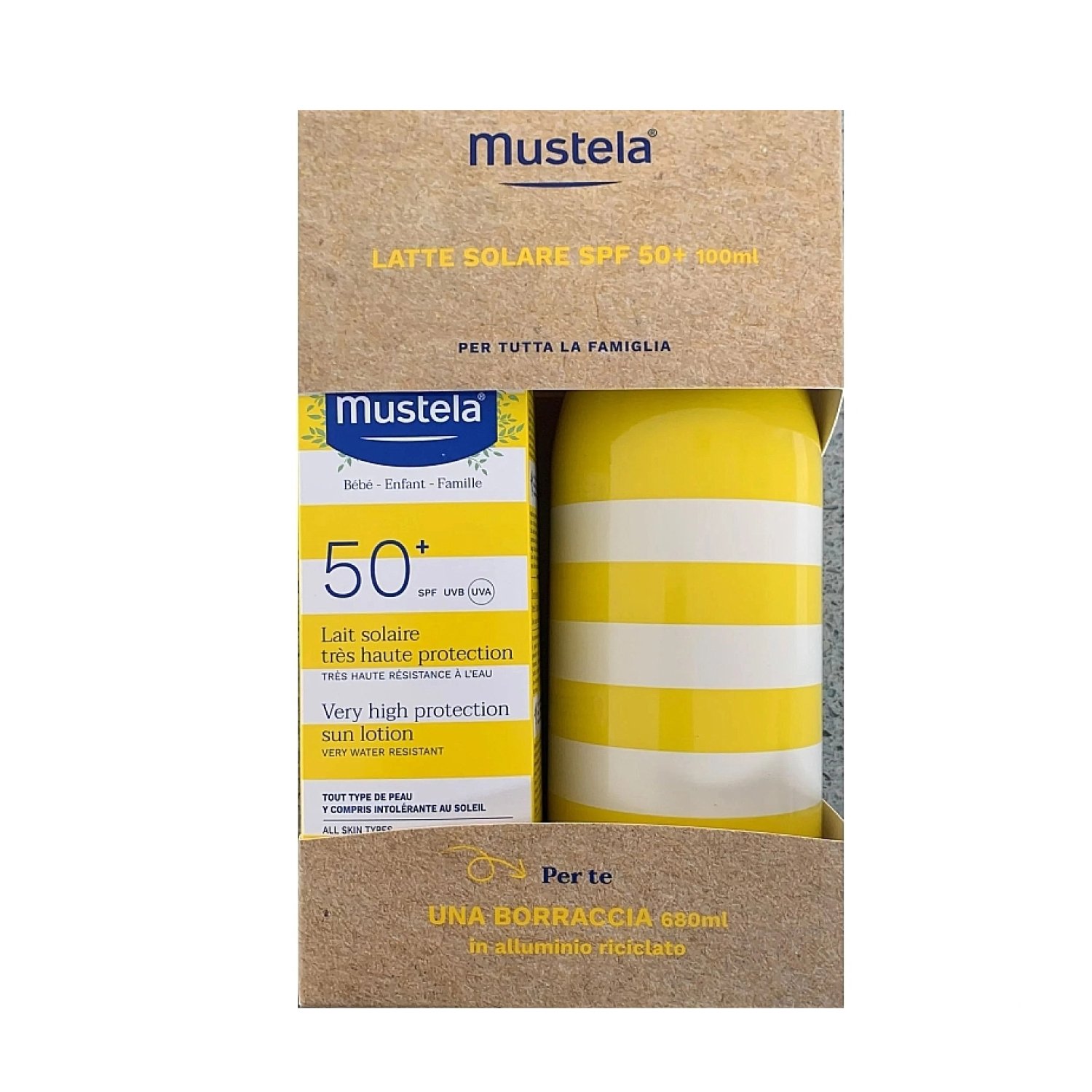 Сонцезахисний крем Mustela 100 мл. + пляшка