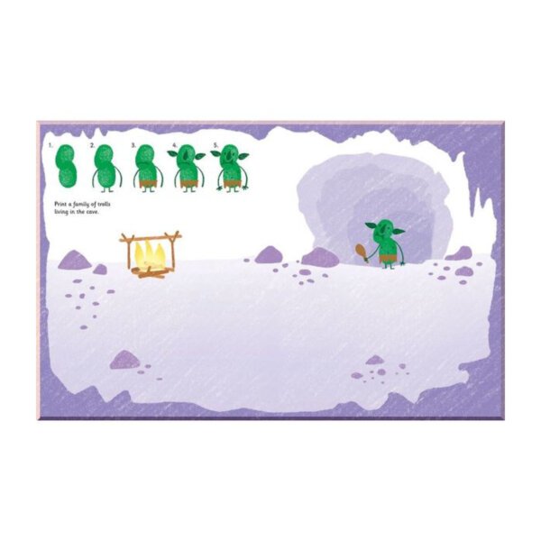 Пальчикова розмальовка Fingerprint activities: monsters