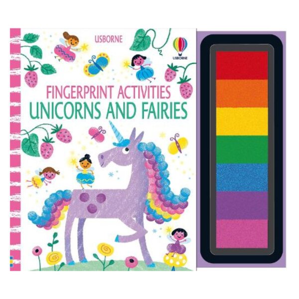Пальчикова розмальовка Fingerprint activities: unicorns and fairies