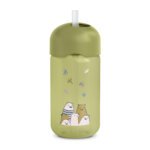 Пляшка із трубочкою, 340 мл, +18 місяців, “Bear Family”/зелена Suavinex