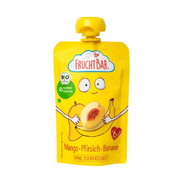 Пюре Fruchtbar манго, персик, банан
