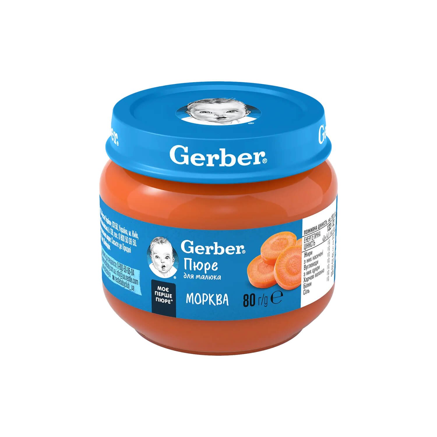 Пюре Gerber морква скло