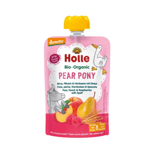 Пюре Holle груша, персик, малина та спельта