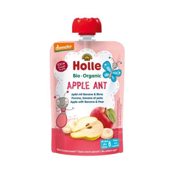 Пюре яблуко, груша та банан органічне Holle