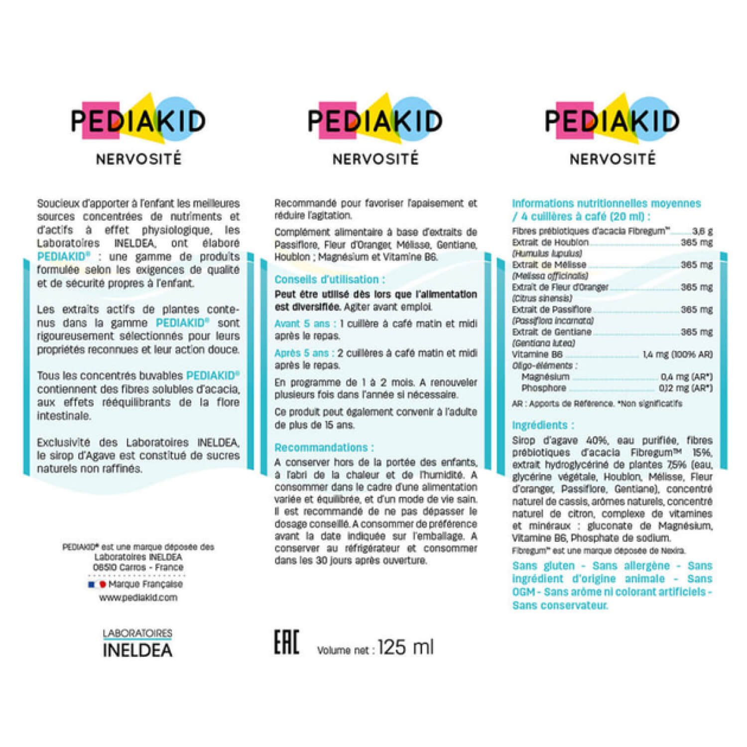 Вітаміни нервозність Pediakid сироп