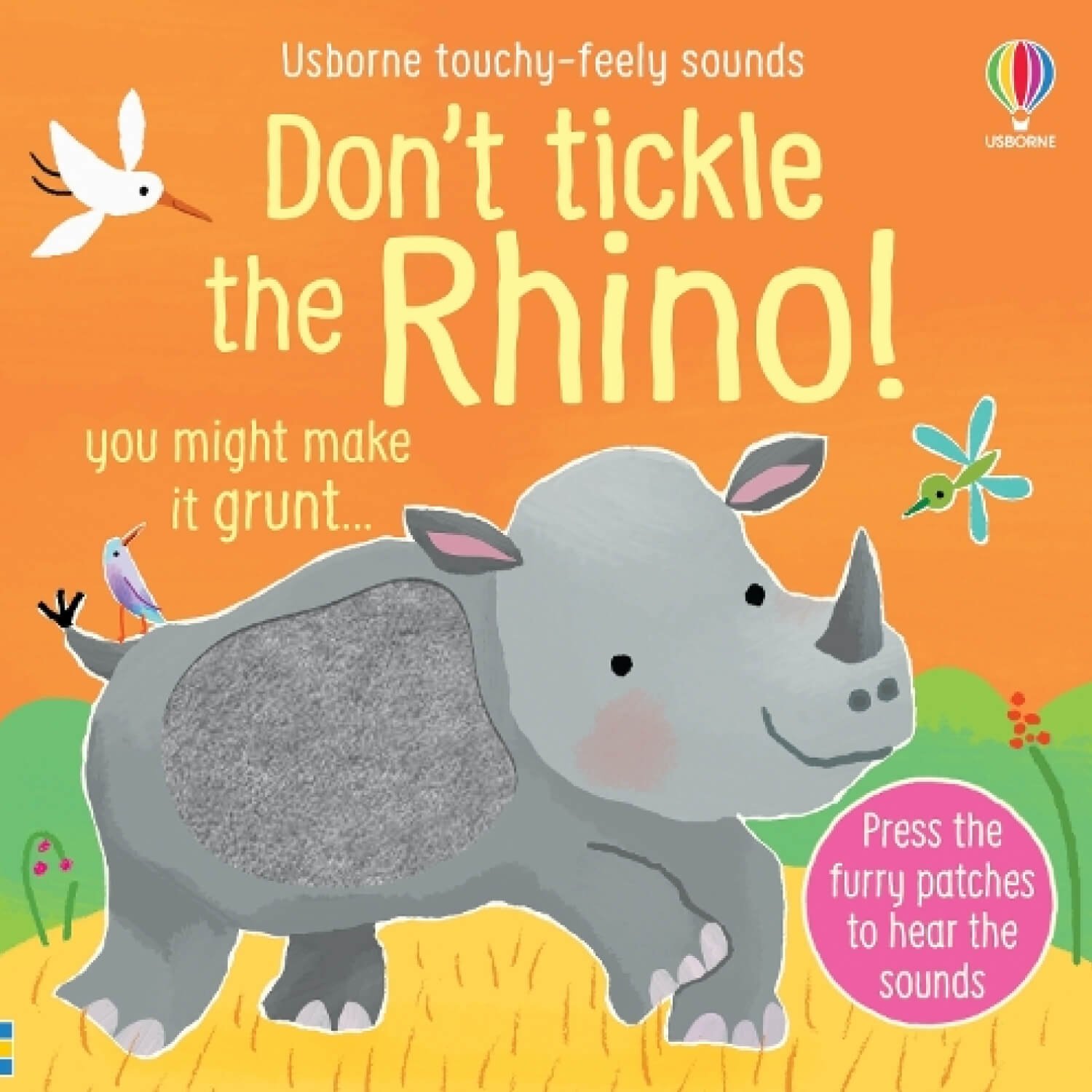 Книга тактильна зі звуками Don`t tickle the Rhino!